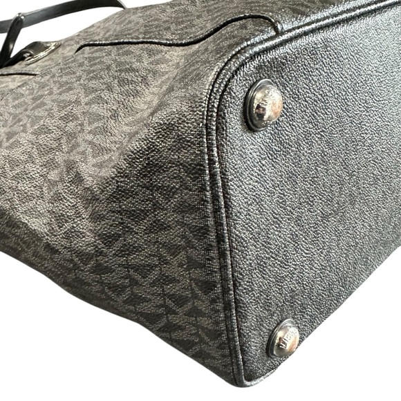 Michael Kors Jet Set Tote Signature Monogram Handbag MK Logo Shoulder Bag Purse - Picture 10 of 16